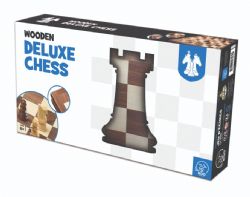*25 ENSEMBLE DE LUXE - JEU D'ÉCHECS PLIANT EN BOIS